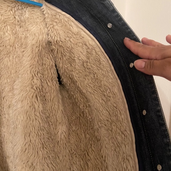 INC women's jean jacket with removable lining, medium, pearly buttons - Picture 5 of 9